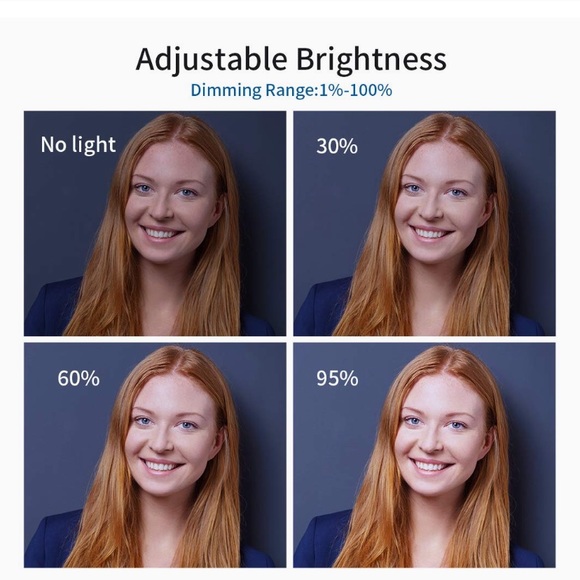 LED ring light with stand and phone holder. Good as new. - Picture 4 of 13